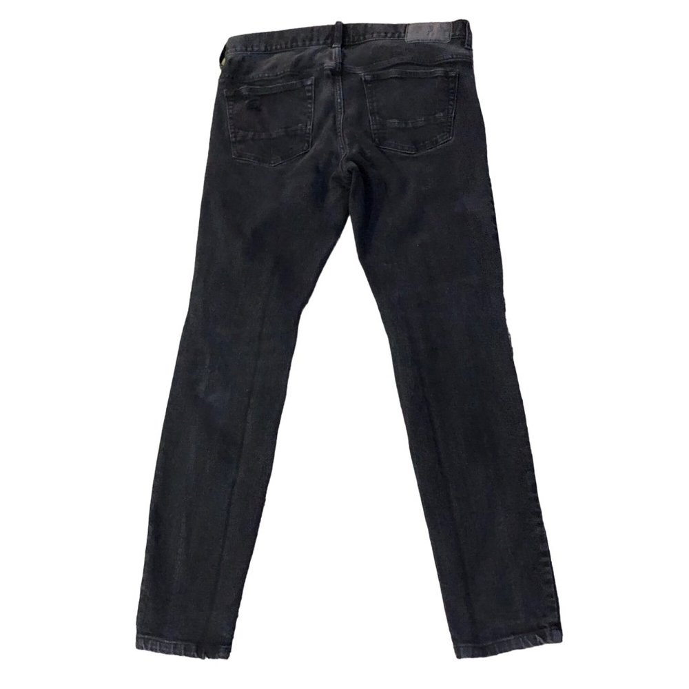 Pacsun Black Jeans Mens 32x32 Used Stacked Skinny Distressed Knees - Picture 4 of 16